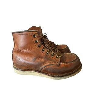 Red Wing 10875 Moc Toe Leather Boots Men’s Sz 7 E Made USA Work Boots Soft Toe